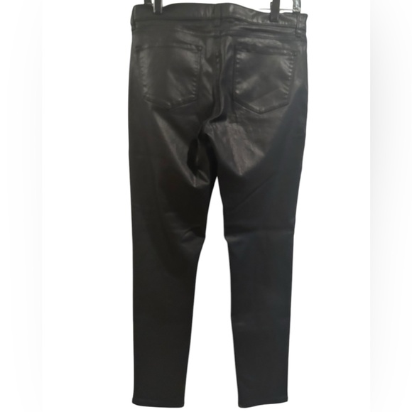 Banana Republic Mid- Rise Skinny stretch Coated Jean Size 29/8R Black - Picture 4 of 9